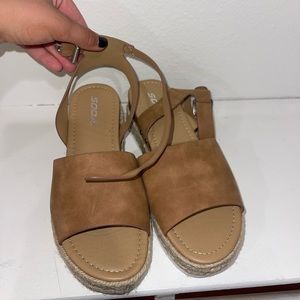 SODA Tan Espadrille Sandals